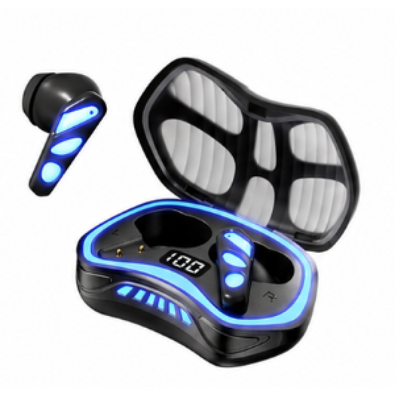 Casti Wireless X48 TWS Bluetooth Iluminare LED RGB Afisaj Digital Stereo Carcasa cu incarcare