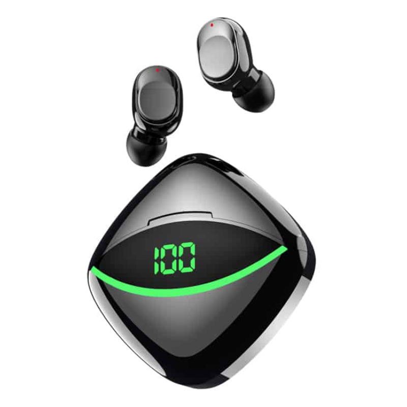 Casti Wireless ZERO CABLES cu Bass Puternic si Display Digital