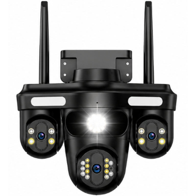 Camera de supraveghere WiFi Multi Screen 12MP Ultra HD PTZ 355 monitorizare 360 Full Color PIR IP66