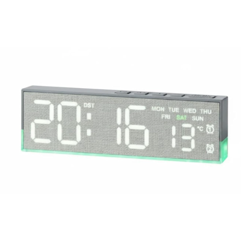Ceas Digital 5532 cu alarma afisaj temperatura si calendar Funcție Snooze cu LED