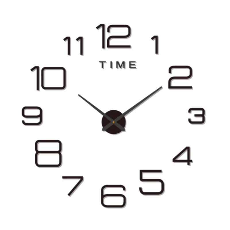 Ceas de Perete Decorativ ZH00220 fara rama 60 cm Cifre Autoadezive design modern pentru Living si Birou
