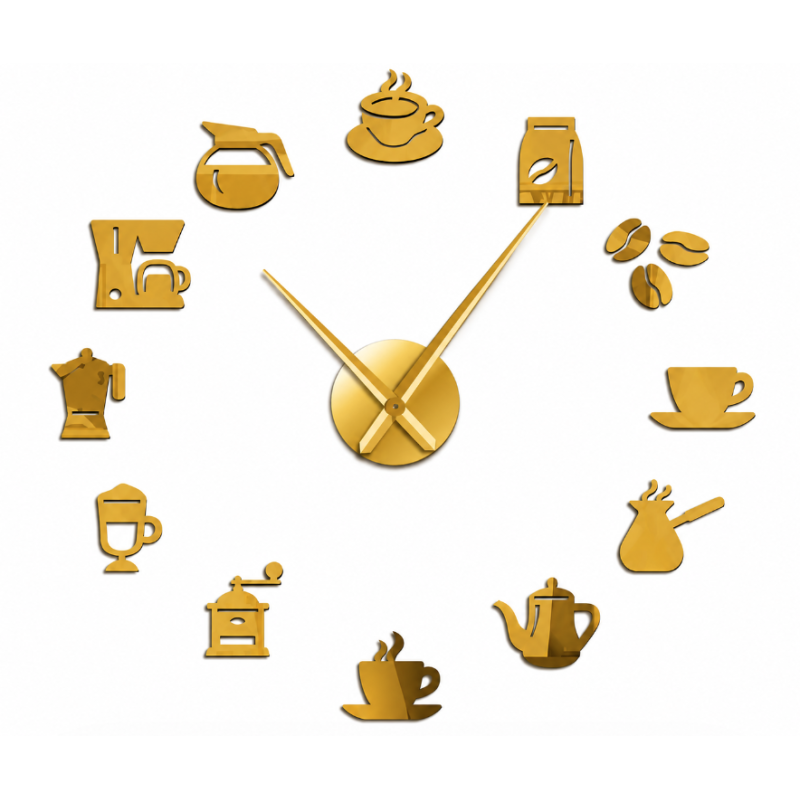 Ceas de Perete Decorativ cu tematica cafea design modern autoadeziv ZH183620