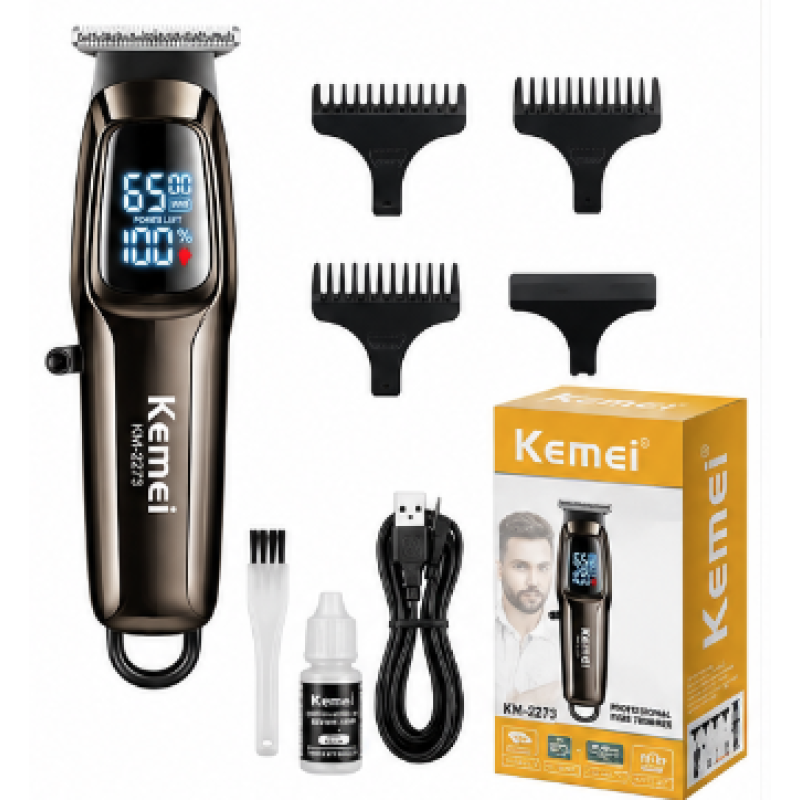 Aparat de tuns profesional Kemei KM 2273 de 7000 RPM Display Digital 1800mAh USB