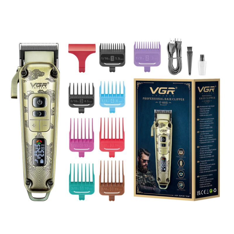 Masina de tuns profesionala VGR V 005 cu carcasa metalica 2600 mAh 250 Minute