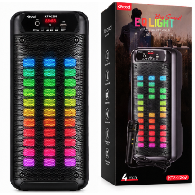 Boxa Portabila KTS 2269 Bluetooth LED RGB TWS FM Radio Microfon