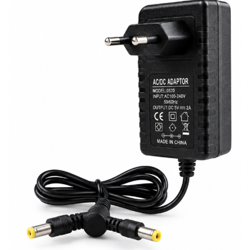 Alimentator AC/DC de 5V 2AT putere 10W Mufa DC dubla