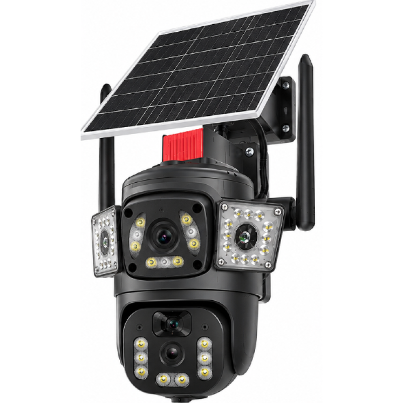 Camera de Supraveghere Solara 4K Ultra HD PTZ WiFi 360 Dual Lens senzor PIR A9 3