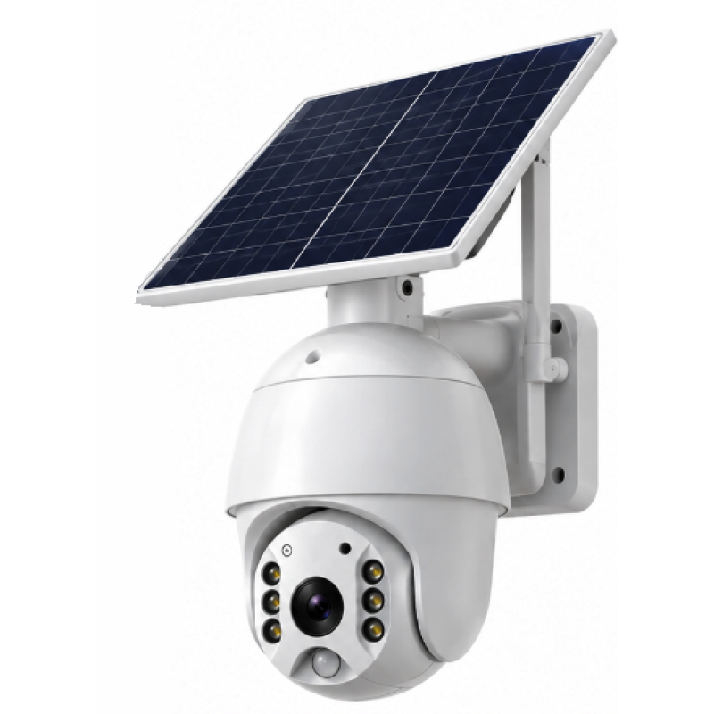 Camera de Supraveghere Solara PTZ HD 4G Panou Solar 7.8W PIR + AI Vedere Nocturna Color QS10
