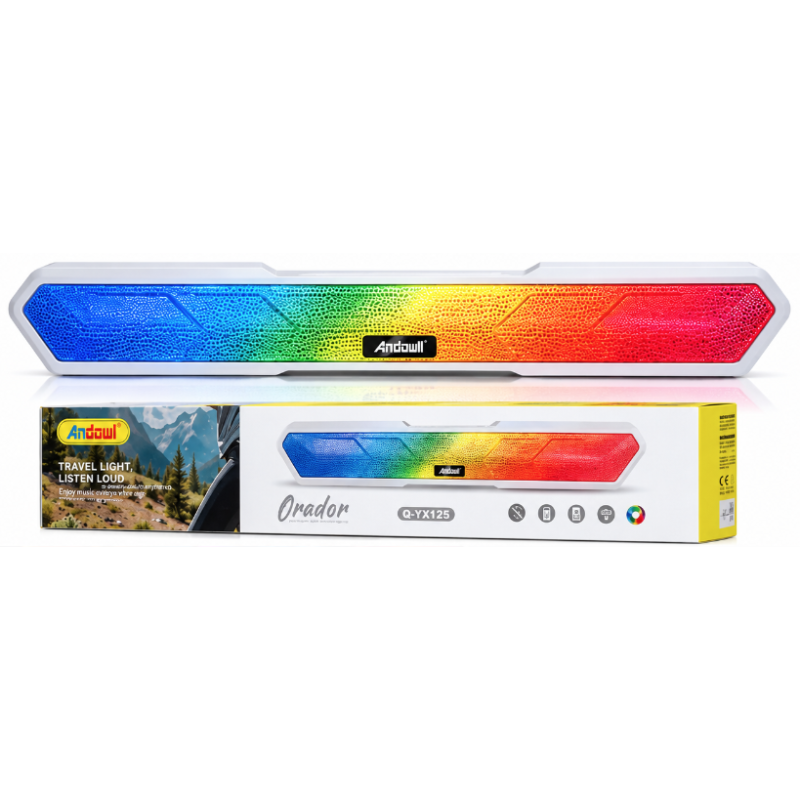 Boxa Bluetooth Portabila cu Iluminare RGB Multicolora Q YX125