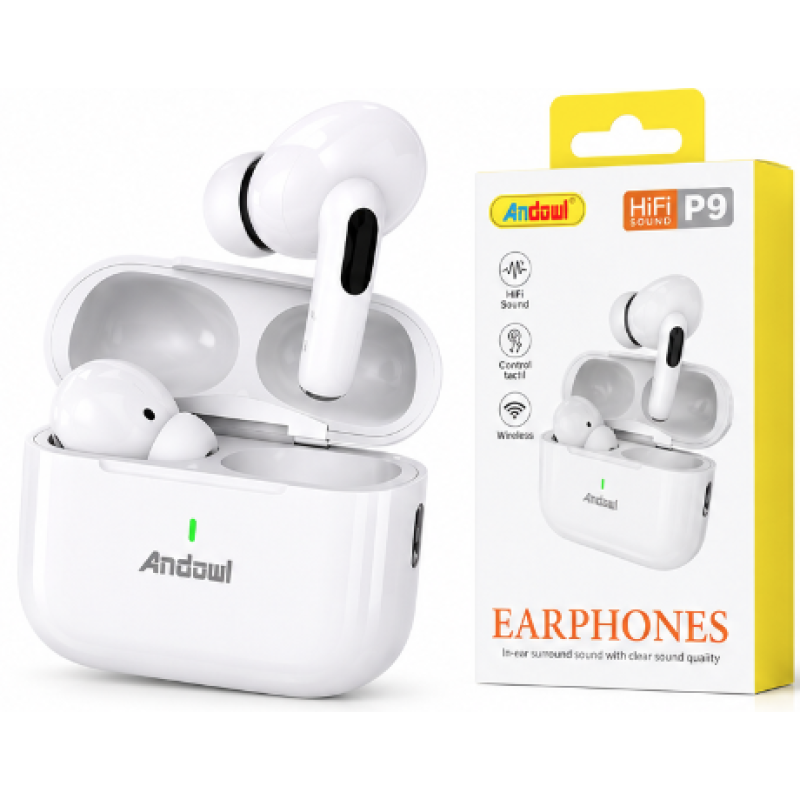Casti Bluetooth TWS Wireless cu Carcasa de incarcare P9