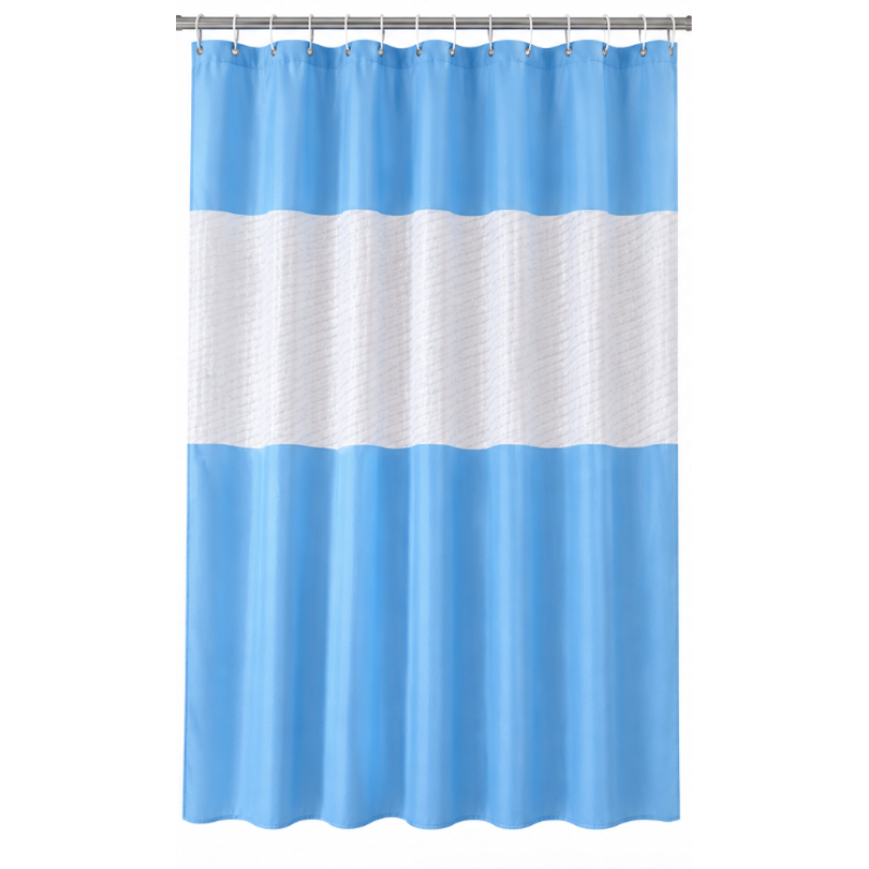 Perdea de dus PEVA 180 x 180 cm ALBASTRA cu transparent