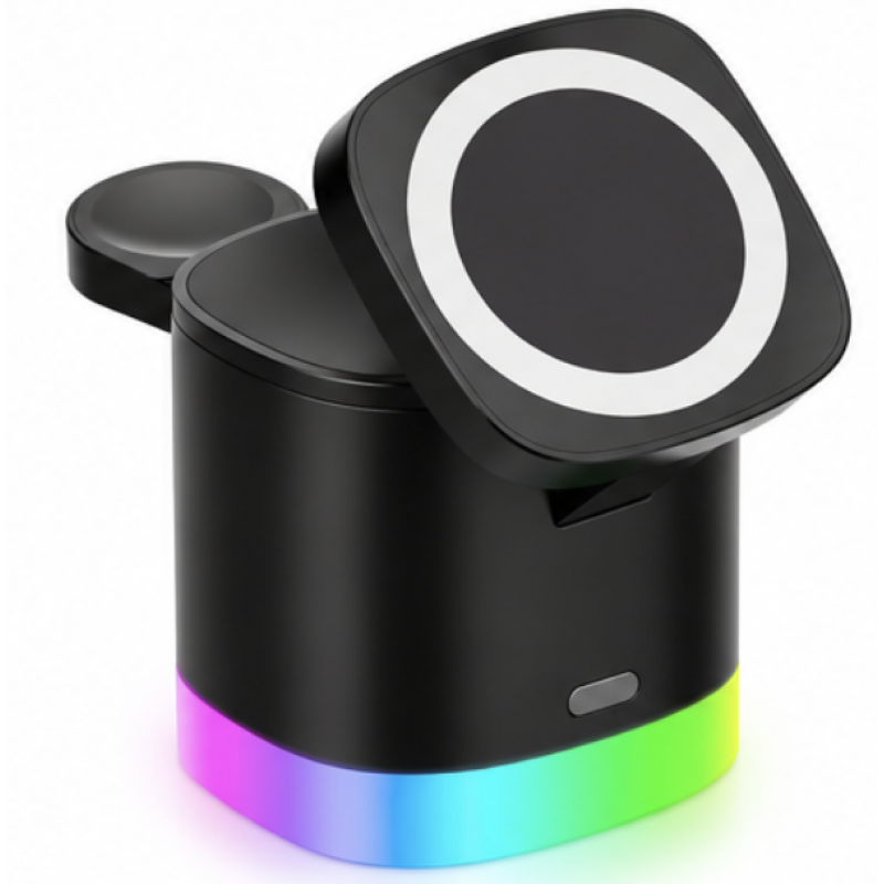 Incarcator Wireless 3 in 1 Andowl Q A63 de 20W Fast Charging Magnetic RGB