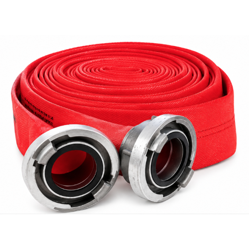 Furtun Pompier 2" de 20M 8 Bari Rosu cu Cuple Premium LIDER MX956