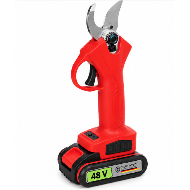 Foarfeca electrica de gradina 2 acumulatori 48V 5Ah lama SK5 diametru taiere 25mm Brushless Crafttec MX1220