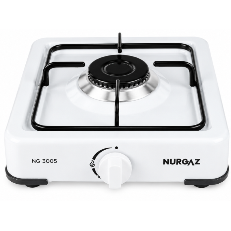 Plita gatit / aragaz portabil emailat cu 1 arzator Nurgaz ALB MX1520