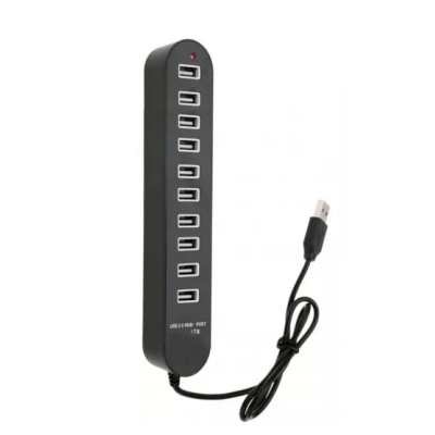HUB extern 10 porturi USB Q HU2148 conectare prin USB 2.0 cu LED