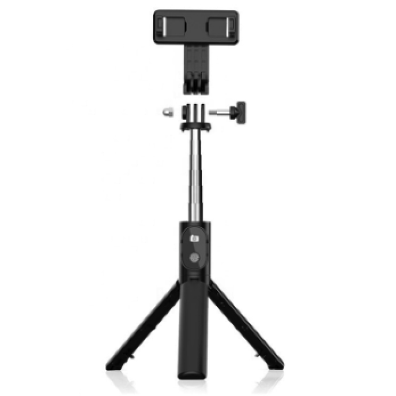 Selfie Stick cu telecomanda bluetooth si trepied P20S negru