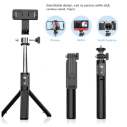  Selfie Stick cu telecomanda bluetooth si trepied P20S negru