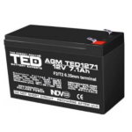 Acumulator 12V Stationar Dimensiuni 151 x 65 x 95 mm Baterie 12V 7.1Ah TED Electric