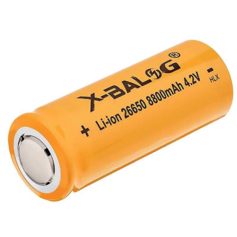 Acumulator X BALOG 26650 Reincarcabil capacitate 8800 mAh Li ion 4.2V GALBEN