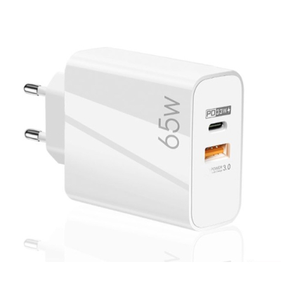 Adaptor Alimentare ALB 1 USB + 1 USB C 65W Incarcator Rapid si Cablu Iphone