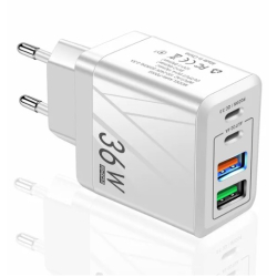 Adaptor Alimentare ALB 2 USB + 2 USB C 36W Incarcator Rapid si Cablu Iphone