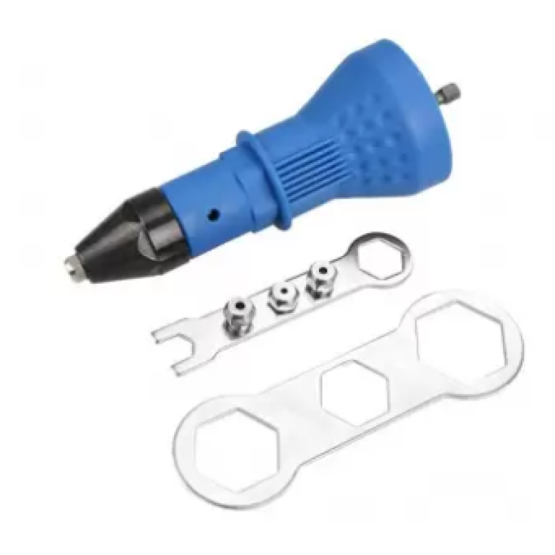 Adaptor de bormasina pentru nituit albastru