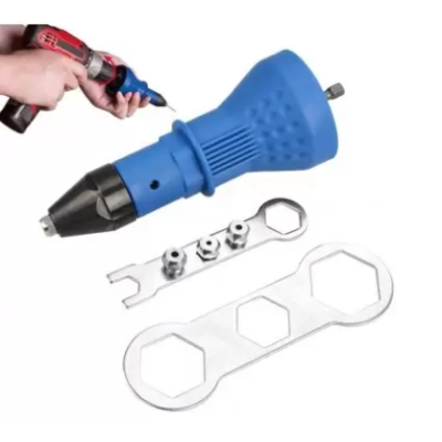 Adaptor de bormasina pentru nituit albastru