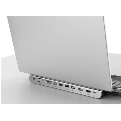 Adaptor Hub Multiport 11 in 1 USB C Docking Station pentru Laptop Q HU990