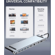 Adaptor Hub Multiport 11 in 1 USB C Docking Station pentru Laptop Q HU990