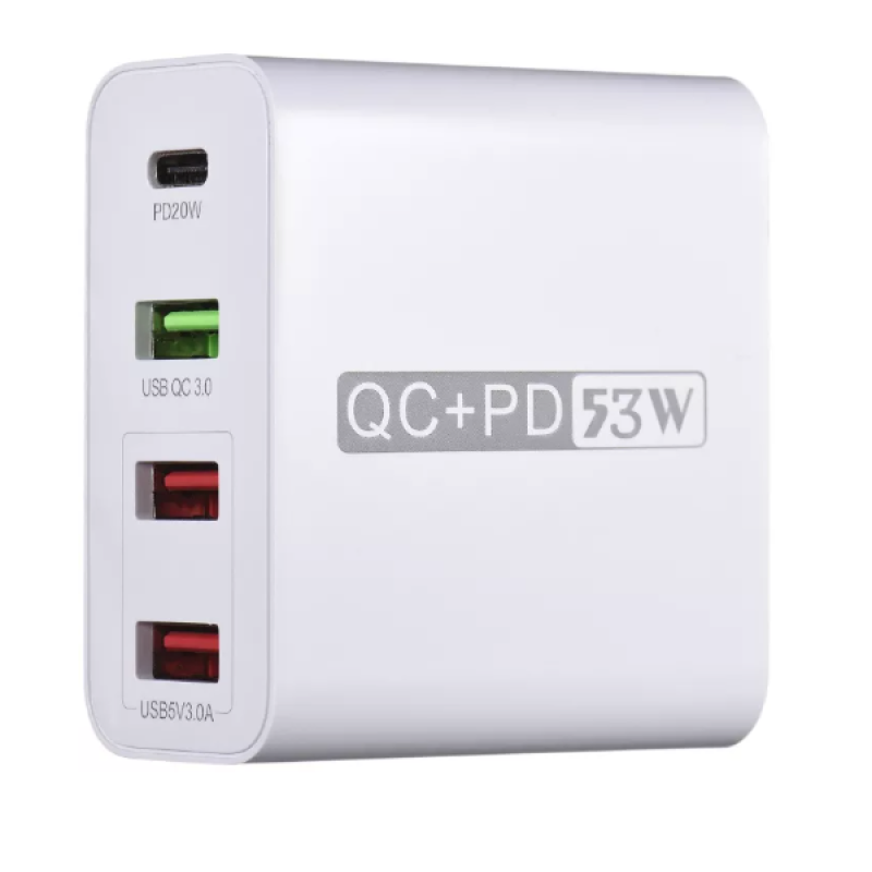 Adaptor priza WLX A6 cu 4 porturi USB Qualcomm 3.0 53W