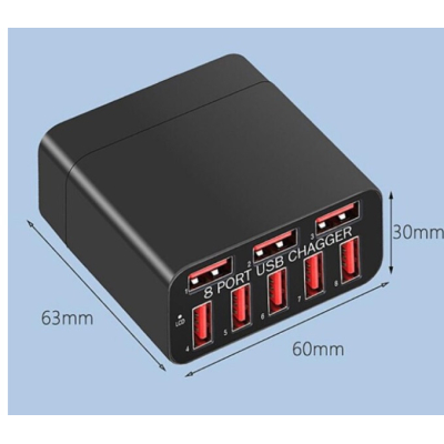 Adaptor priza X82 cu 8 porturi USB 3.0 putere 40W