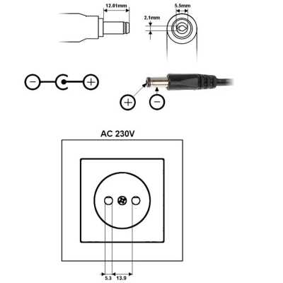 Alimentator 5A 12V pentru Camere Supraveghere