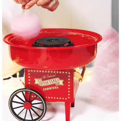 Aparat de facut vata de zahar model retro stil carucior