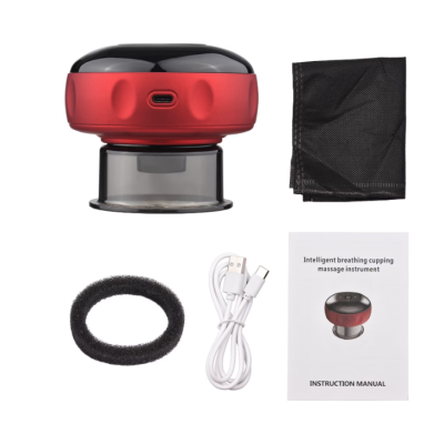 Aparat de masaj cu vacuum electric Terapie prin ventuze 12 niveluri de presiune si incalzire