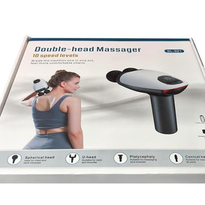 Aparat de masaj Gun SL 921 cu 4 capete interschimbabile si Cap dublu