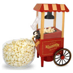Aparat de popcorn tip Carucior cu 2 roti Old Fashioned