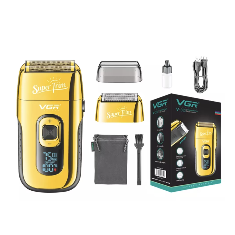 Aparat de ras electric profesional Shaver VGR V 332 lame duble 3 viteze reglabile cu afisaj digital