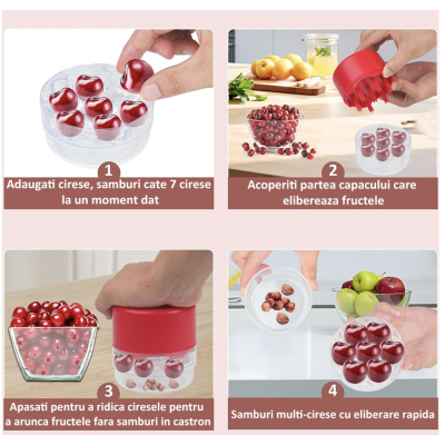 Aparat de scos samburi pentru cirese cu 7 gauri