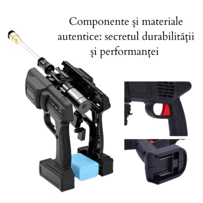 Aparat de Spalat cu Presiune + Acumulator Reincarcabil 3 in 1 Negru