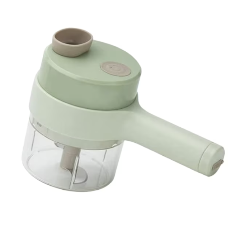 Aparat de tocat si feliat automat verde pentru fructe legume si condimente ACUMULATOR