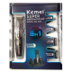 Aparat de tuns 8 in 1 Kemei KM 640 capilar si contur acumulator negru