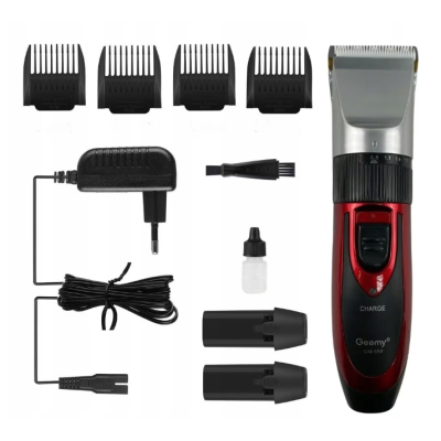 Aparat de tuns Geemy 9 in 1 model GM 550 cu accesorii Rosu