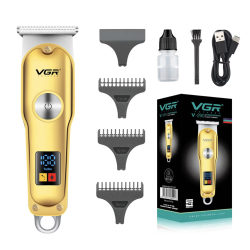 Aparat de tuns pentru contur VGR V290 avand incarcare USB 3 piepteni ajustare lungime