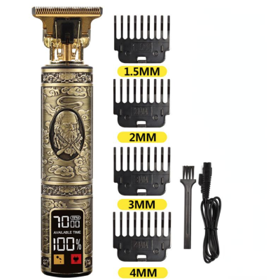 Aparat de tuns VINTAGE T9 cu afisaj si incarcare USB