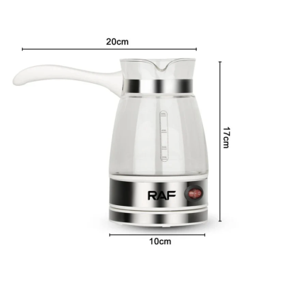 Aparat Electric pentru preparat cafea RAF R125 de 650W capacitate 500ml Recipient din Sticla
