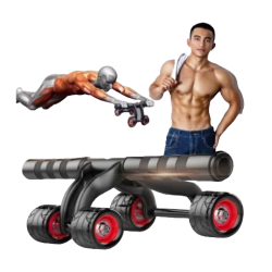 Aparat fitness cu 4 roti JS285 pentru abdomen si spate