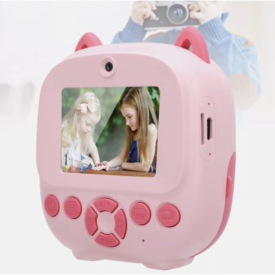 Aparat foto digital pentru copii cu 2 Camere - Spate si Frontala, Imprimare instantanee