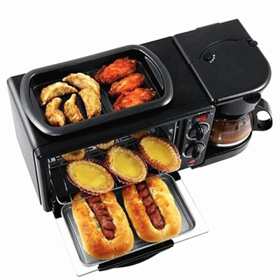 Aparat Multifunctional 3 In 1 Mic Dejun Cuptor Gratar Filtru Cafea