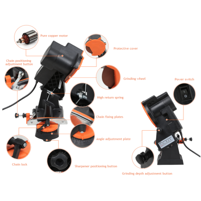 Aparat pentru ascutit lanturi de drujba